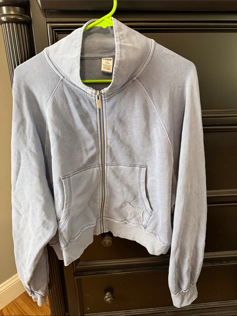 PINK Victoria's Secret Light Blue Zip Front Jacket